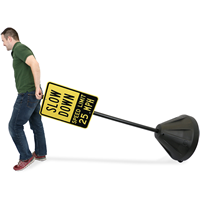 Pole Black Base with 66in. Pole