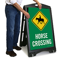 Horse Crossing Portable Sidewalk Sign