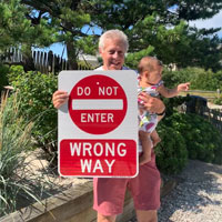 Do not enter wrong way sign