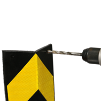 Rubber Corner Bumper Guard with High Intensity Reflectors