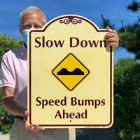 Speed bump sign