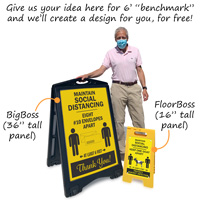 Custom image safety sidewalk display