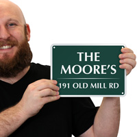 Tailored Name and House Address Marker