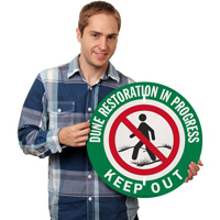 Keep out of dune restoration area