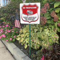 Property Protection Sign No Trespassing with Video Surveillance