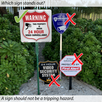 Property under 24 hour surveillance signs