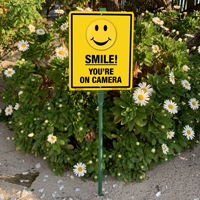 Smile you’re on camera sign for front yard