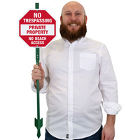 Visual Warning: No Access to Beach - LawnBoss Signage