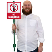 No soliciting Lawnboss sign