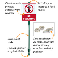 Sign indicating no solicitation allowed