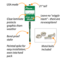 Lawnpuppy sign with stake kit