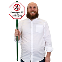 Keep off landscaping lawn sign