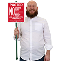 Posted Prosecute Violators Lawn Sign
