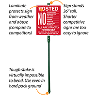 Prosecution Warning Lawn Sign
