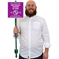 Recycled Water in Use Warning Sign