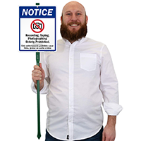 Prohibited Recording Sign: LawnBoss