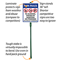 No Trespassing: Park Rules Enforcement Sign