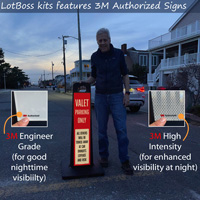 Reflective portable parking lot signs