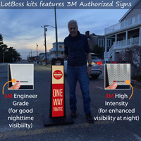 Reflective portable parking lot signs