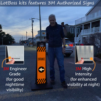 Reflective portable parking lot signs