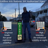 Reflective portable parking lot signs