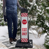 Exit Only and Slow Reflective Label