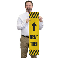 Do Not Enter Dive-Thru Reflective Label