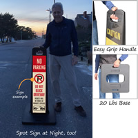 Portable Driveway Sign: Vehicle Towed