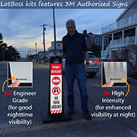 Portable Driveway Sign Kit: No Entry