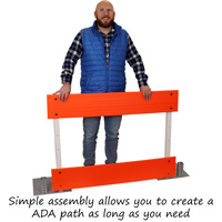 High-Visibility ADA Barricade for Temporary Pedestrian Access