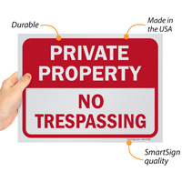 Private Property Warning Sign