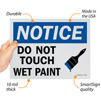 Wet paint warning sign bundle