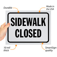 Pack of Sidewalk Closed Signs