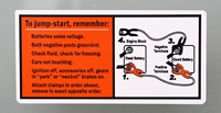 Car Battery Charge Labels