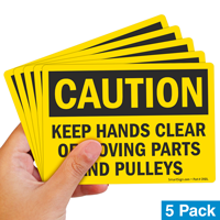 Moving Parts Hazard Labe
