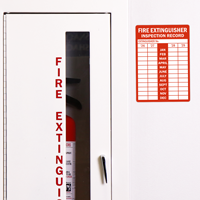 Maintenance Record Labels for Extinguishers