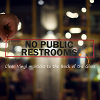 No public lavatories sign