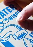 Please Use Water Wisely Label