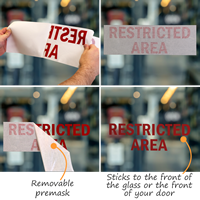 Restricted Area Vinyl Die Cut Glass Window Decals