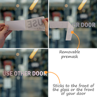 Use Other Door Vinyl Cut Glass Window Decals