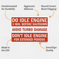 Engine Shutdown Reminder Label for Turbo Protection