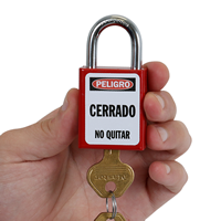 Peligro Cerrado No Quitar Label