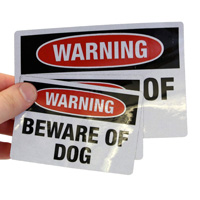 Beware Of Dog Warning Label