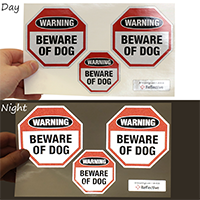 Beware Of Dogs Warning Label Set