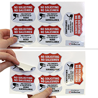 No Soliciting Shield Label Set