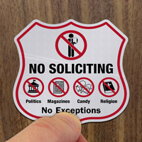 No Politics, Magazines, Candy, Religion - No Exceptions label