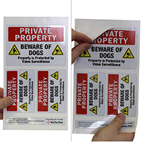 Video Surveillance Private Property Label Set