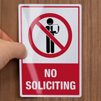 No Soliciting Label