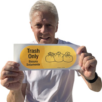 Recycling Sticker for Trash Only