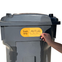 Trash Can Sticker for Non-Recyclable Items